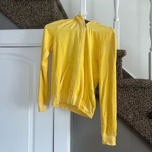 Vintage Juicy Couture Yellow Terry Cloth Zip Up Hoodie